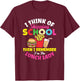 Funny Lunch Lady Thinking of Skip School Cafeteria Worker T-Shirt - T-Shirt | Maroon