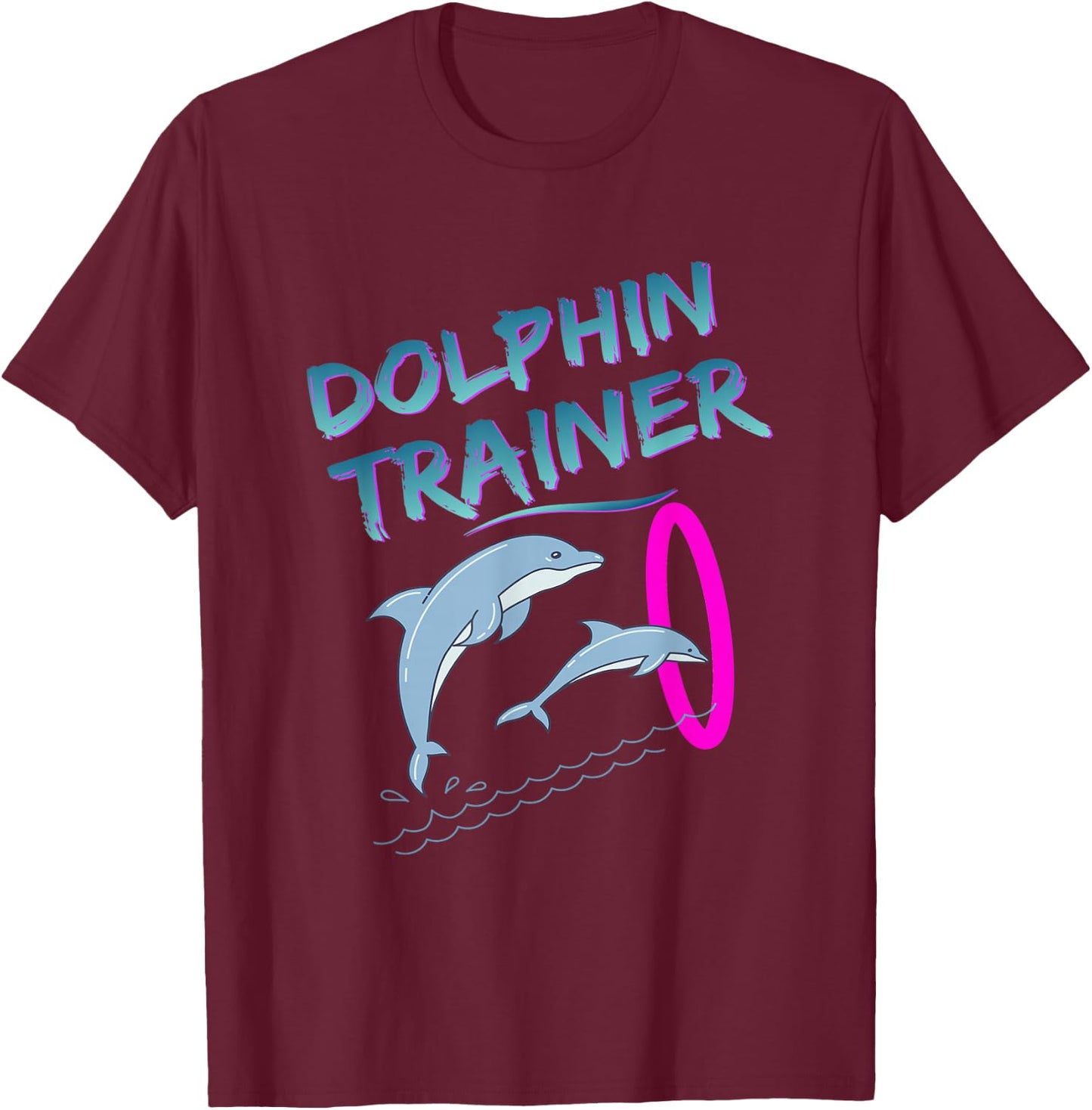 Dolphin Trainer Halloween Costume T-Shirt - T-Shirt | Maroon