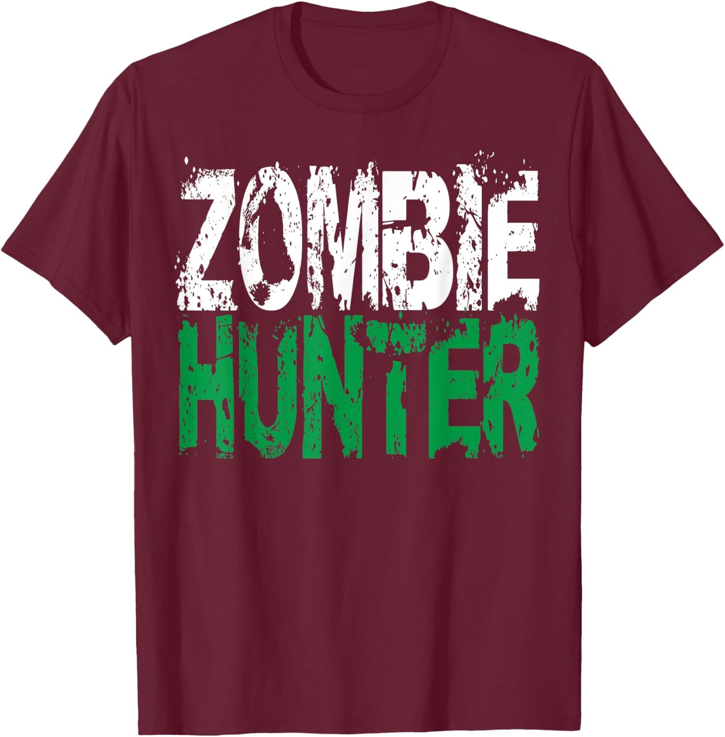 Halloween Zombie Hunter shirt Funny Party Gift Kids Boys T-Shirt - T-Shirt | Maroon