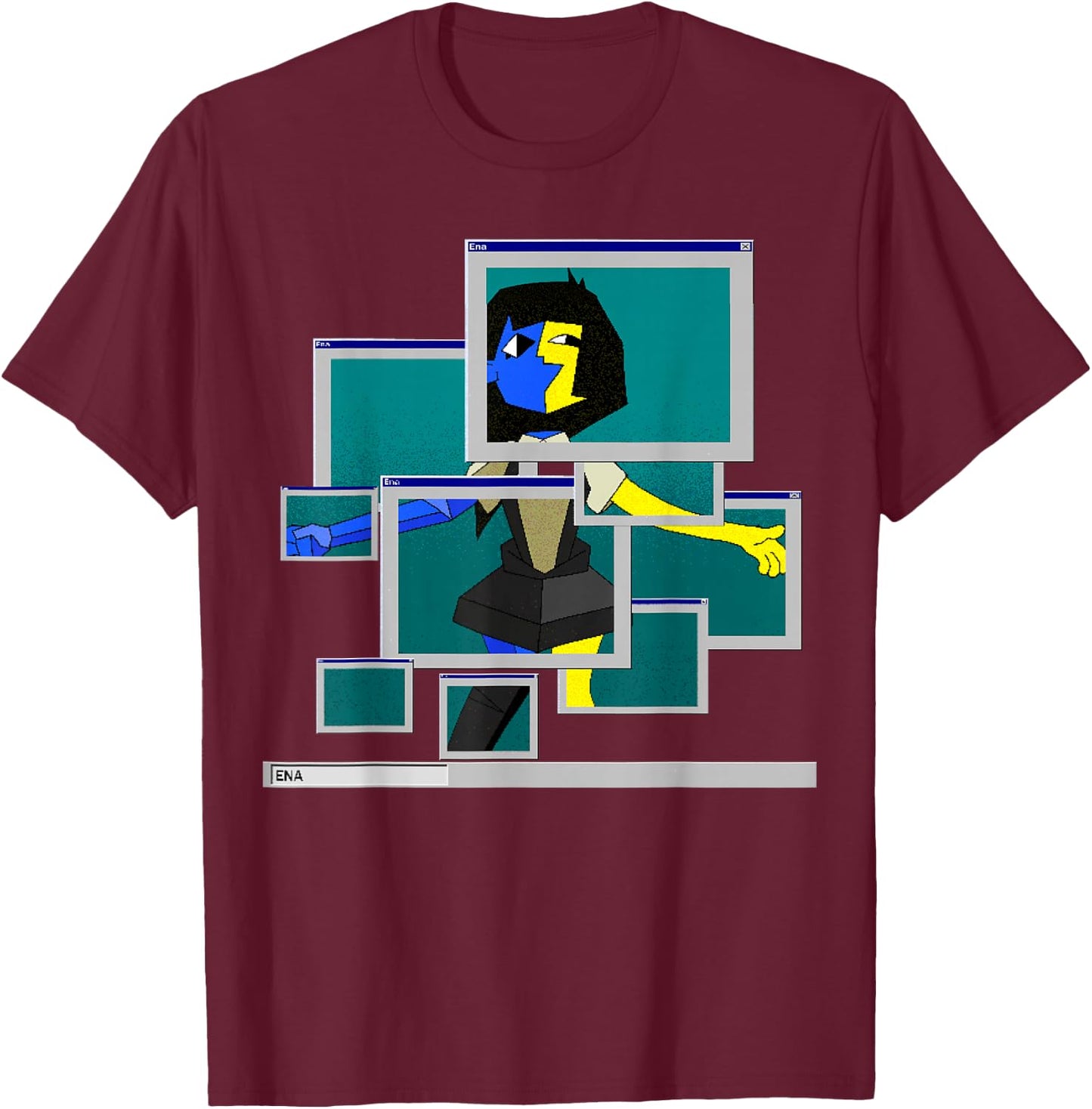 ENA Pop-Up Official T-Shirt - T-Shirt | Maroon