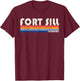 Vintage 70s 80s Style Fort Sill OK T-Shirt - T-Shirt | Maroon