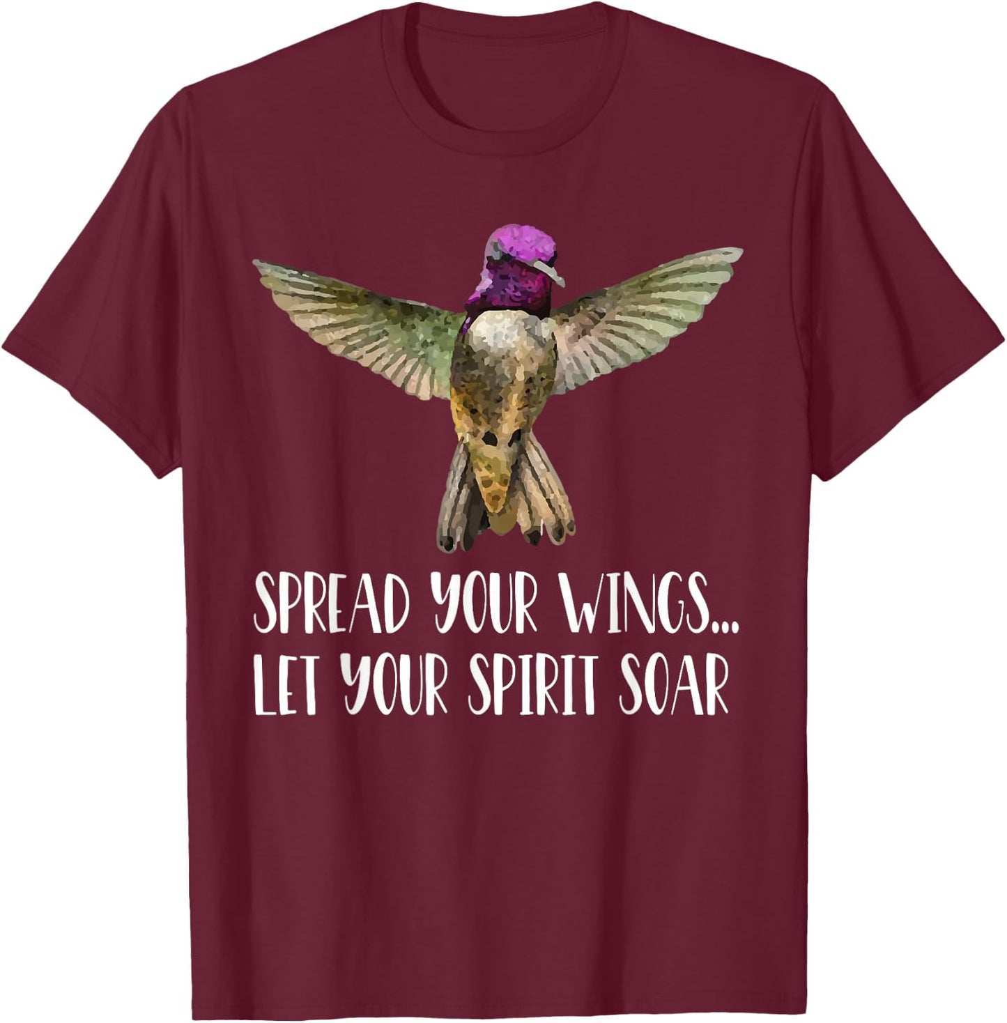 Hummingbird Costa's Hummingbird Birdwatching gift T-Shirt - T-Shirt | Maroon