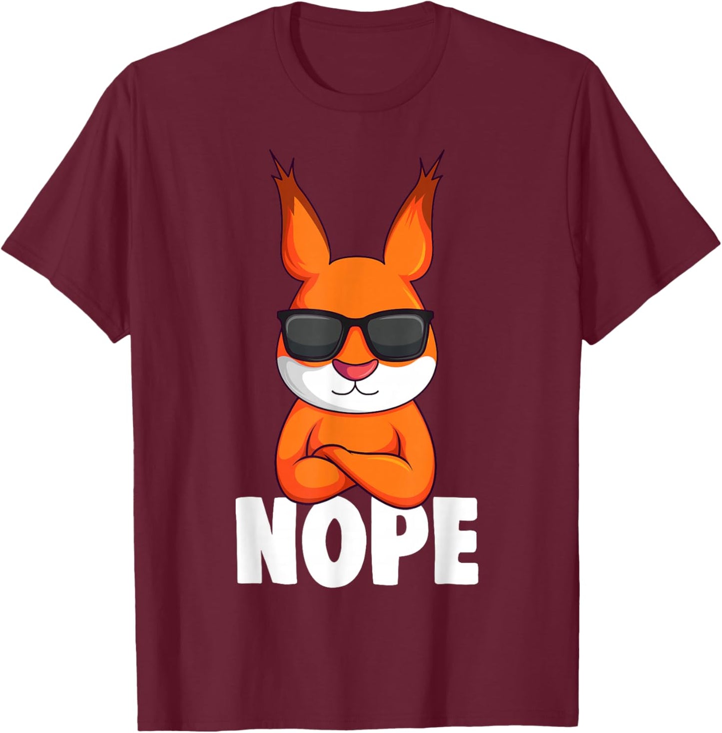 Eichhörnchen Nope Kinder Jungen Mädchen T-Shirt - T-Shirt | Maroon