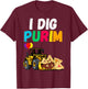 I Dig Purim Hamantaschen Tractor Jewish Toddlers Boys Girls T-Shirt - T-Shirt | Maroon