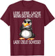 lebe liebe lache lustiges Design mit süßem Pinguin T-Shirt - T-Shirt | Maroon
