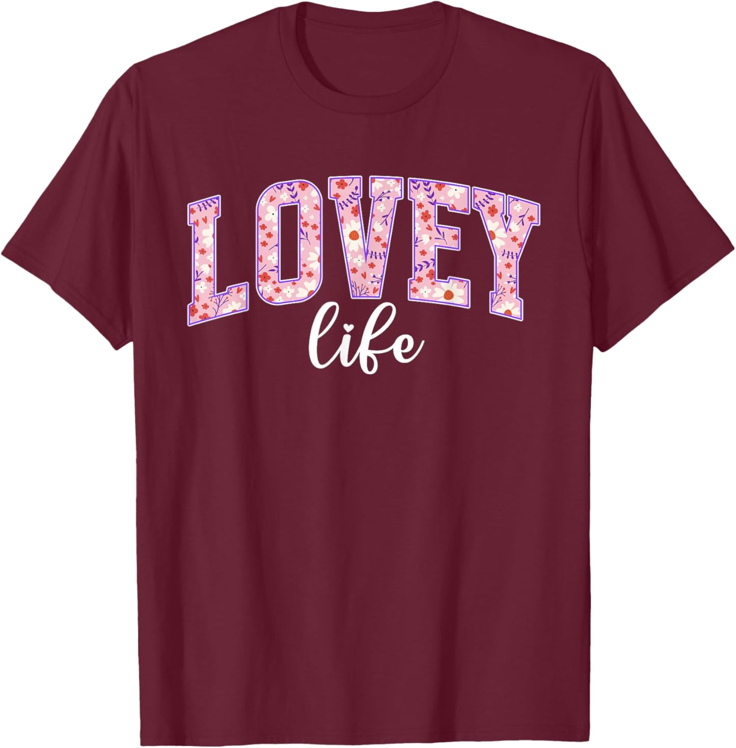 Lovey Life Lovey Grandma Lovey Grandmother T-Shirt - T-Shirt | Maroon