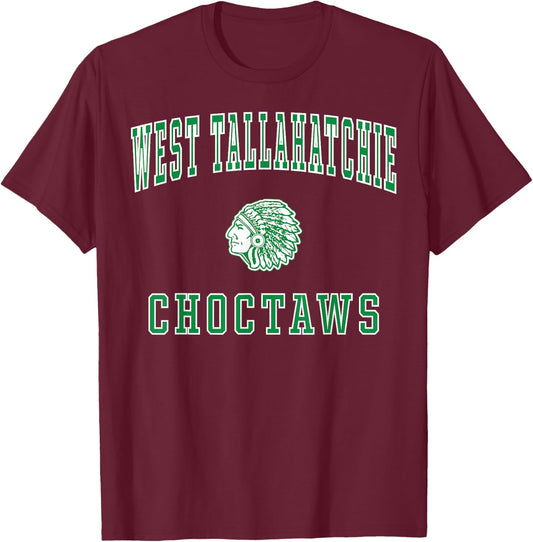 West Tallahatchie High School Choctaws T-Shirt - T-Shirt | Maroon