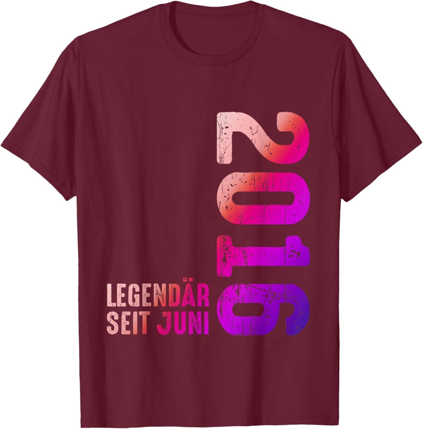 Limited Edition Juni 2016 Legendär Seit Juni 2016 Jahrgang T-Shirt - T-Shirt | Maroon