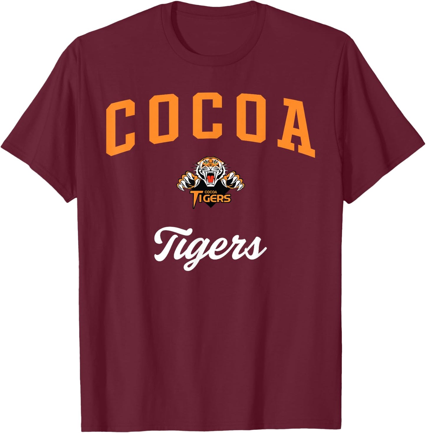 Cocoa High School Tigers T-Shirt - T-Shirt | Maroon