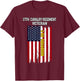 3rd Squadron 17th Cavalry Regiment Veterans Father Grandpa T-Shirt - T-Shirt | Maroon