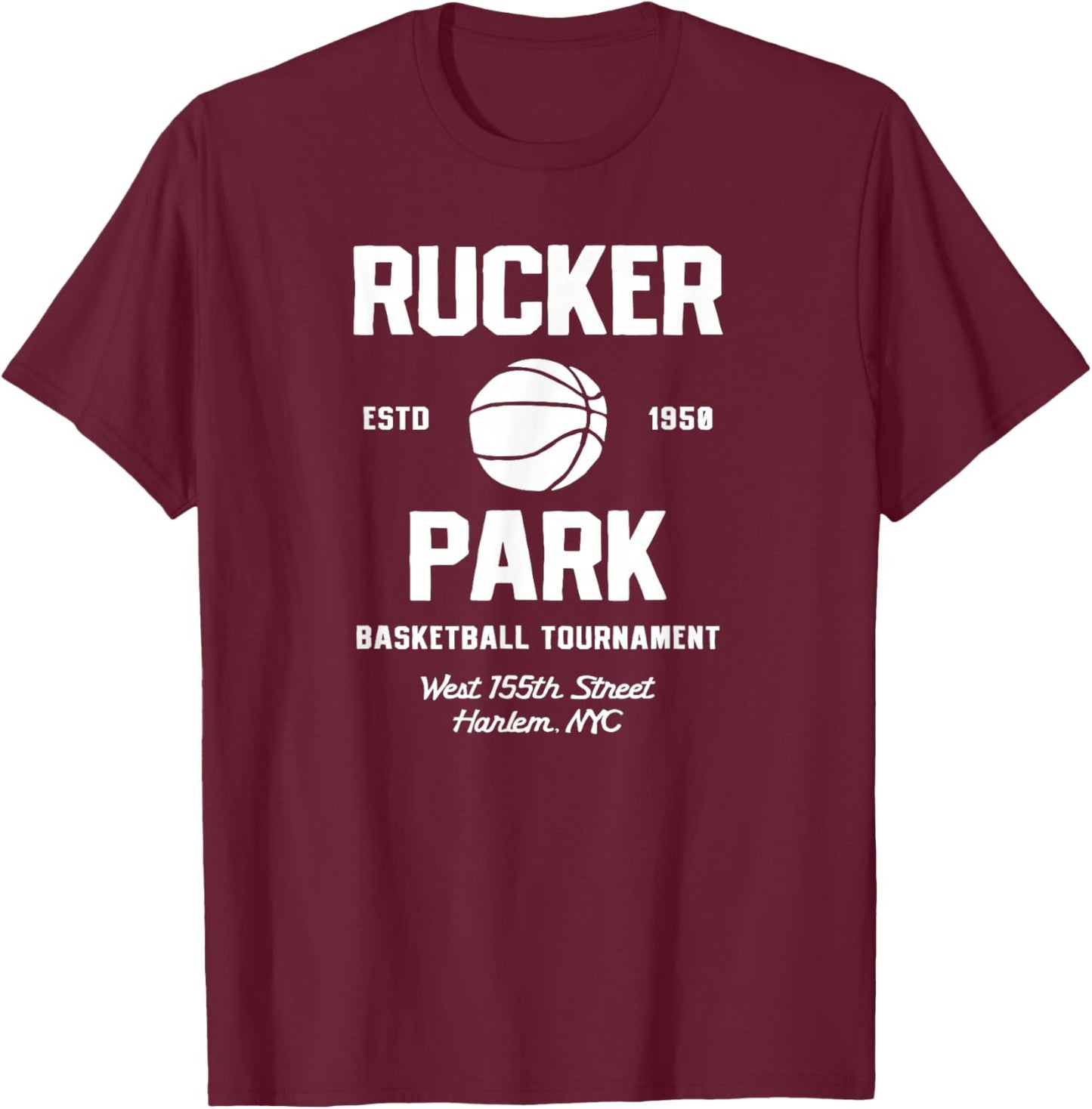 Rucker Park Basketball Tournament Harlem NYC Streetball T-Shirt - T-Shirt | Maroon