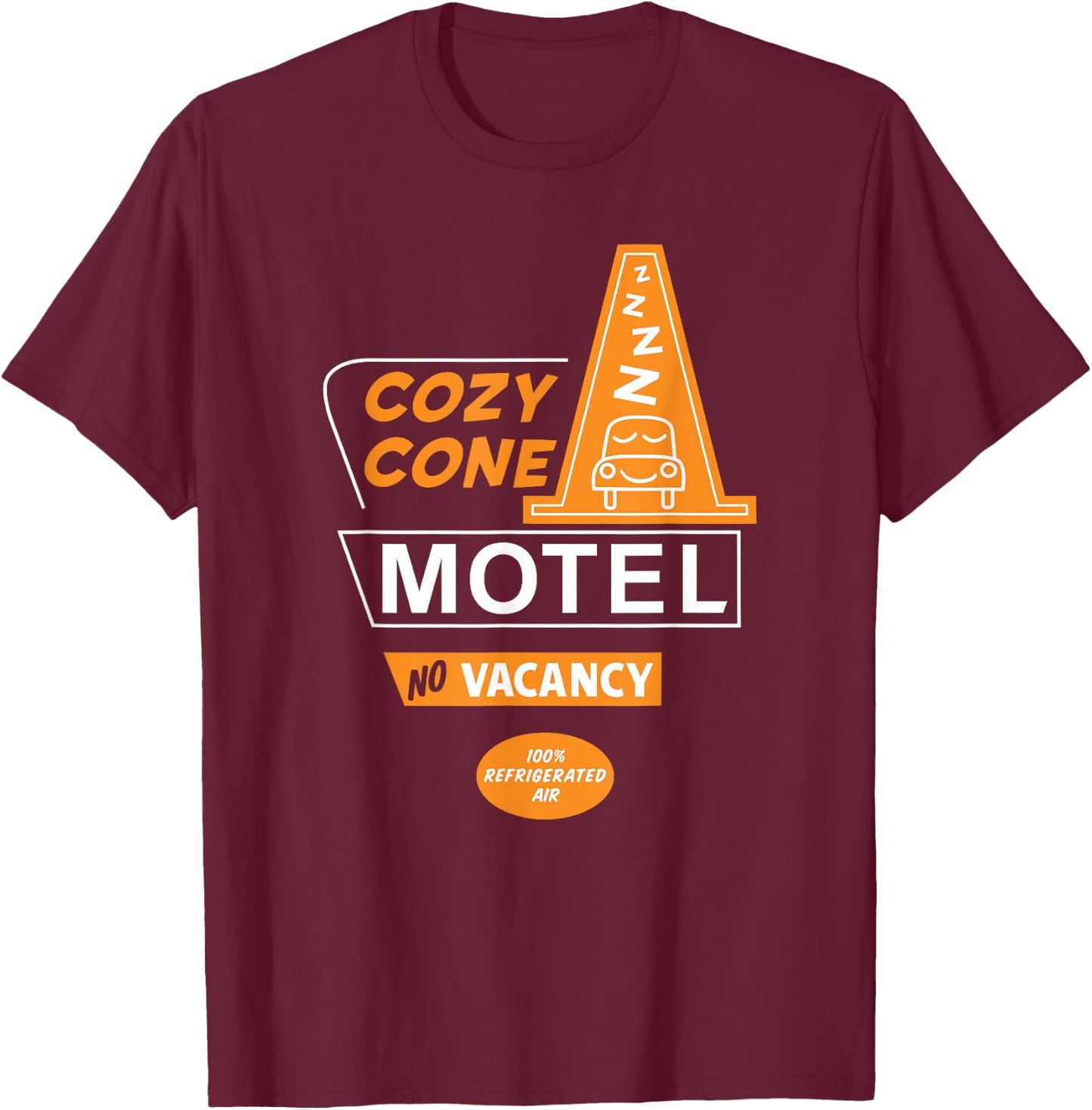 Disney Pixar Cars on the Road Cozy Cone Motel T-Shirt - T-Shirt | Maroon
