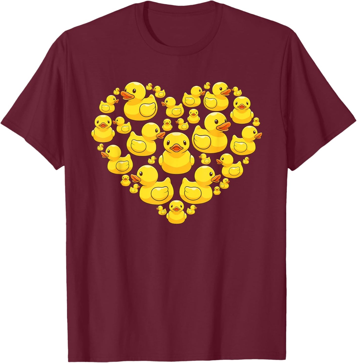 Rubber Ducky Art For Kids Boy Girl Toddler Rubber Duck Lover T-Shirt - T-Shirt | Maroon