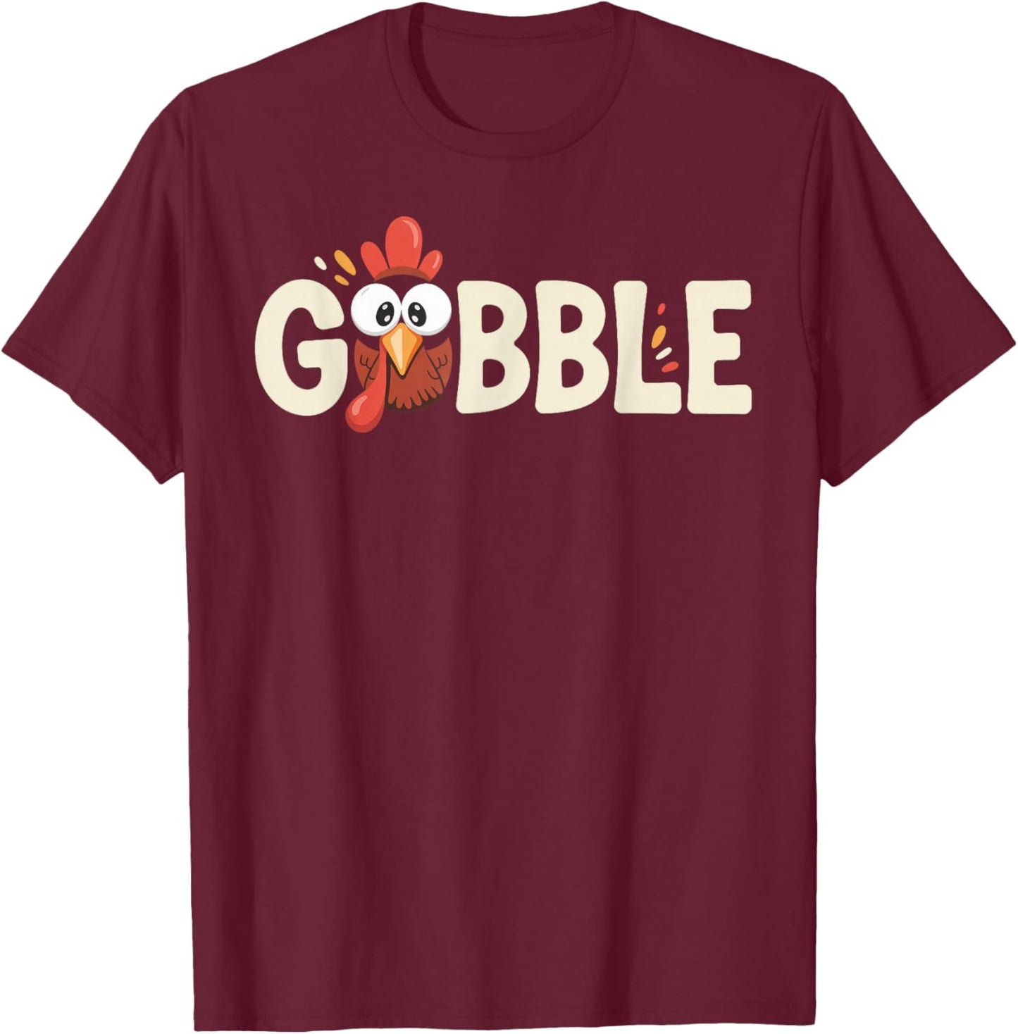 Gobble Till You Wobble Turkey Thanksgiving T-Shirt - T-Shirt | Maroon