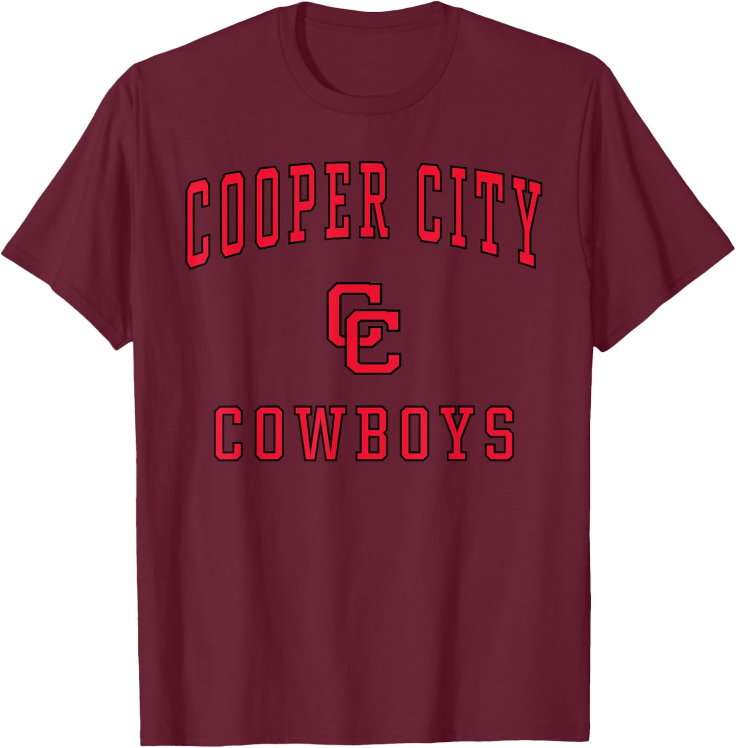 Cooper City High School Cowboys T-Shirt - T-Shirt | Maroon