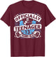 Officially Teenager 13 Year Boy 13th Birthday Cop Police T-Shirt - T-Shirt | Maroon