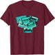 Light Teal Aqua Old School Tapes Teal Aqua Color Graphic T-Shirt - T-Shirt | Maroon