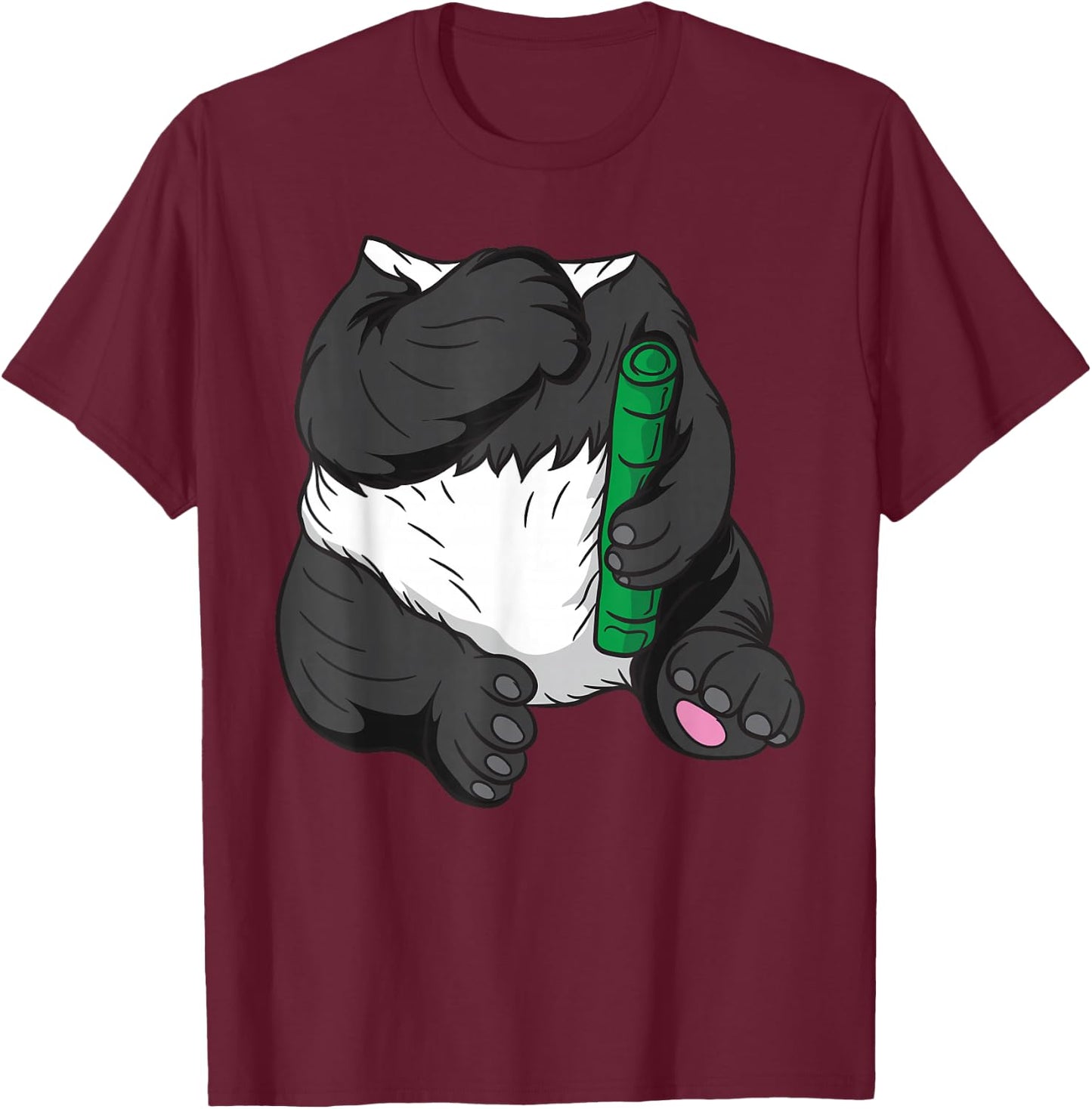 Funny Headless Panda Halloween Giant Bear Easy Quick Costume T-Shirt - T-Shirt | Maroon