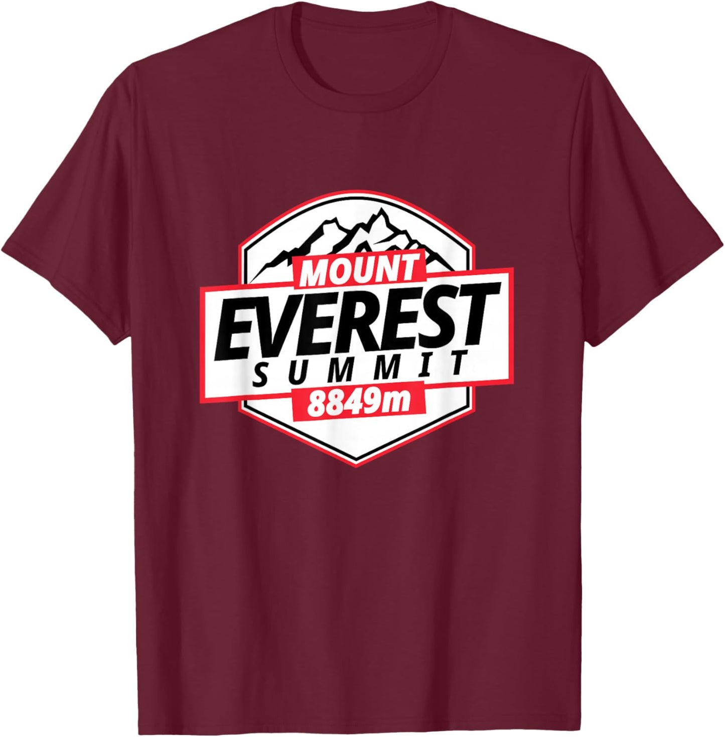 Mount Everest Summit T-Shirt - T-Shirt | Maroon