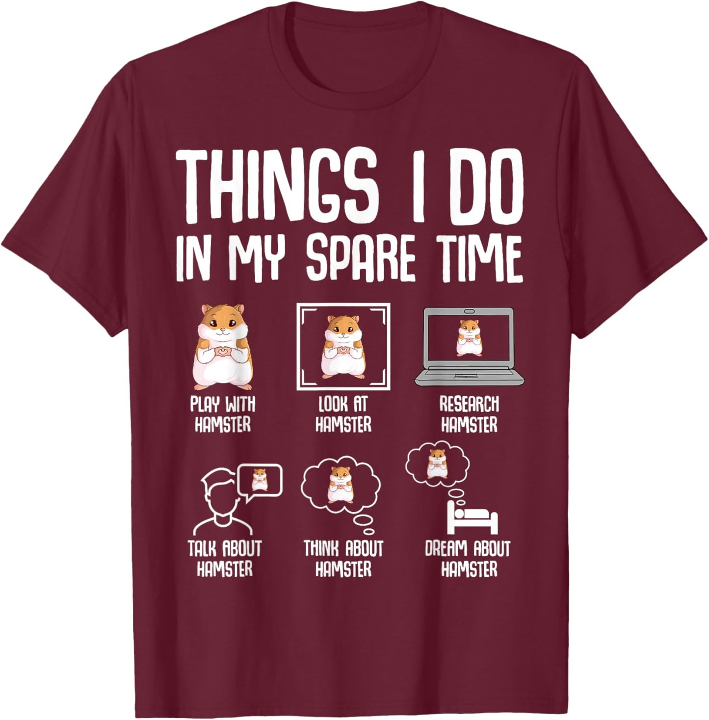 Hamster Women Kids Girls T-Shirt - T-Shirt | Maroon