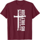 Christian Cross Bible Verse Scripture Faith T-Shirt - T-Shirt | Maroon