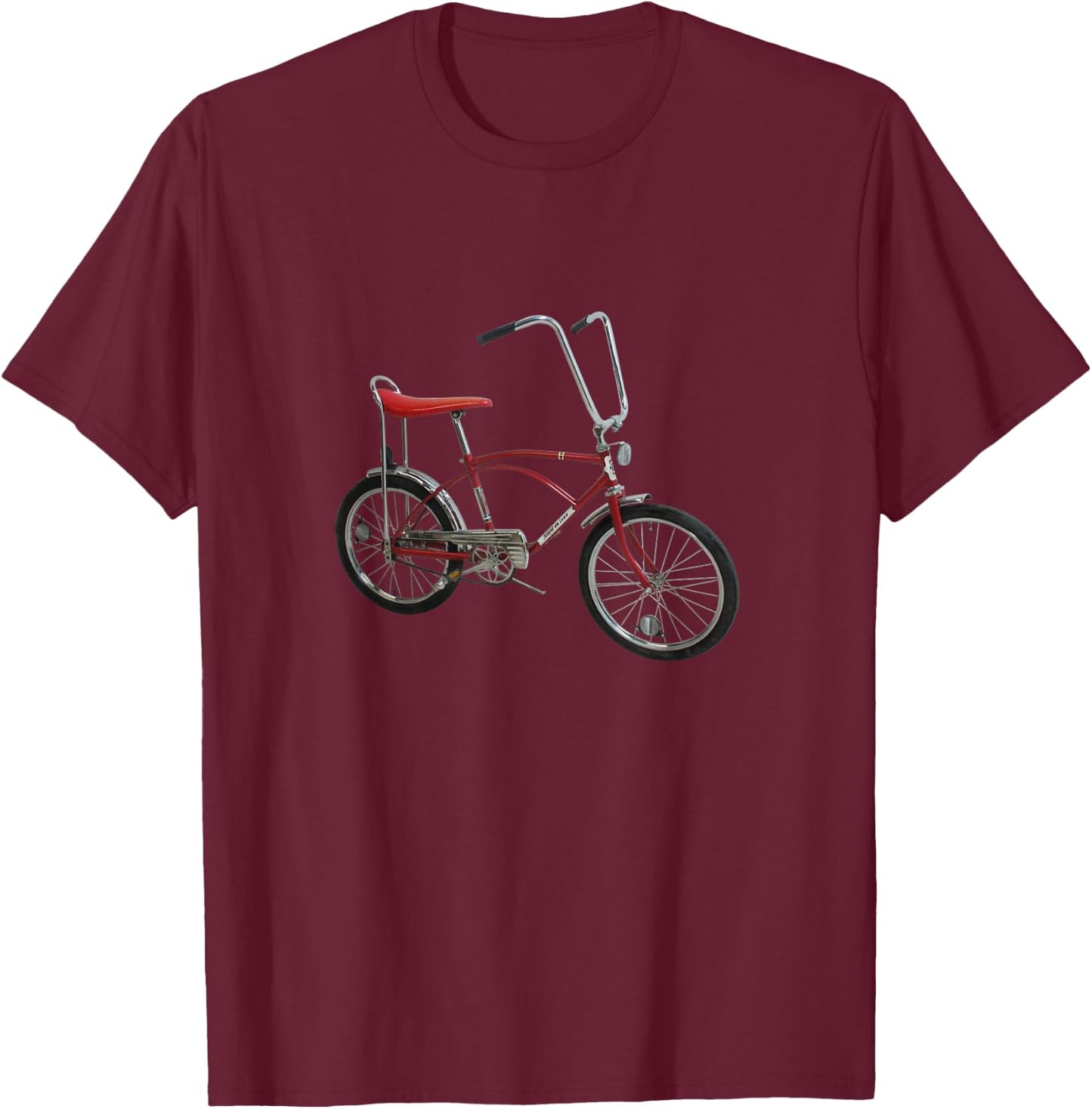 Banana Seat Bicycle 1970's Bike T-Shirt - T-Shirt | Maroon