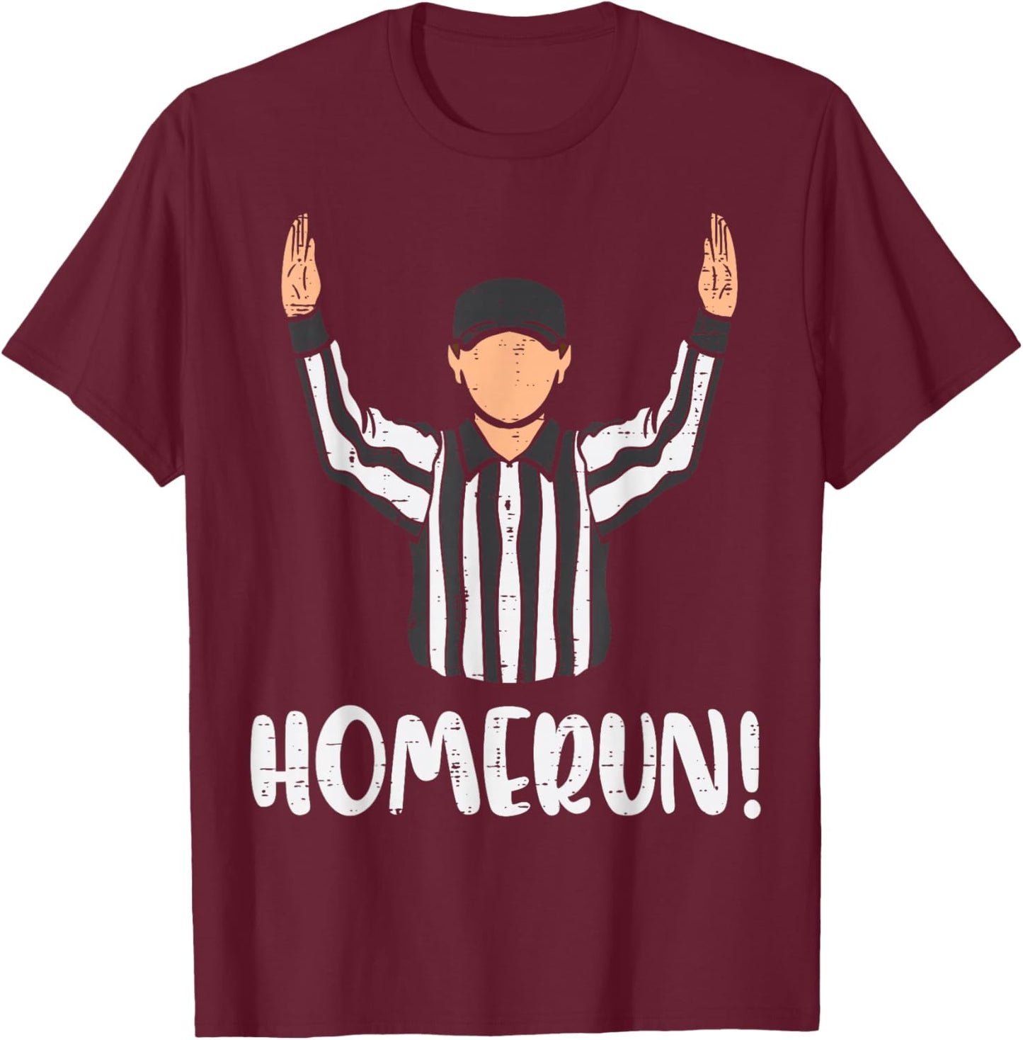 Homerun Referee American Football Sports Men Women Boys Kids T-Shirt - T-Shirt | Maroon