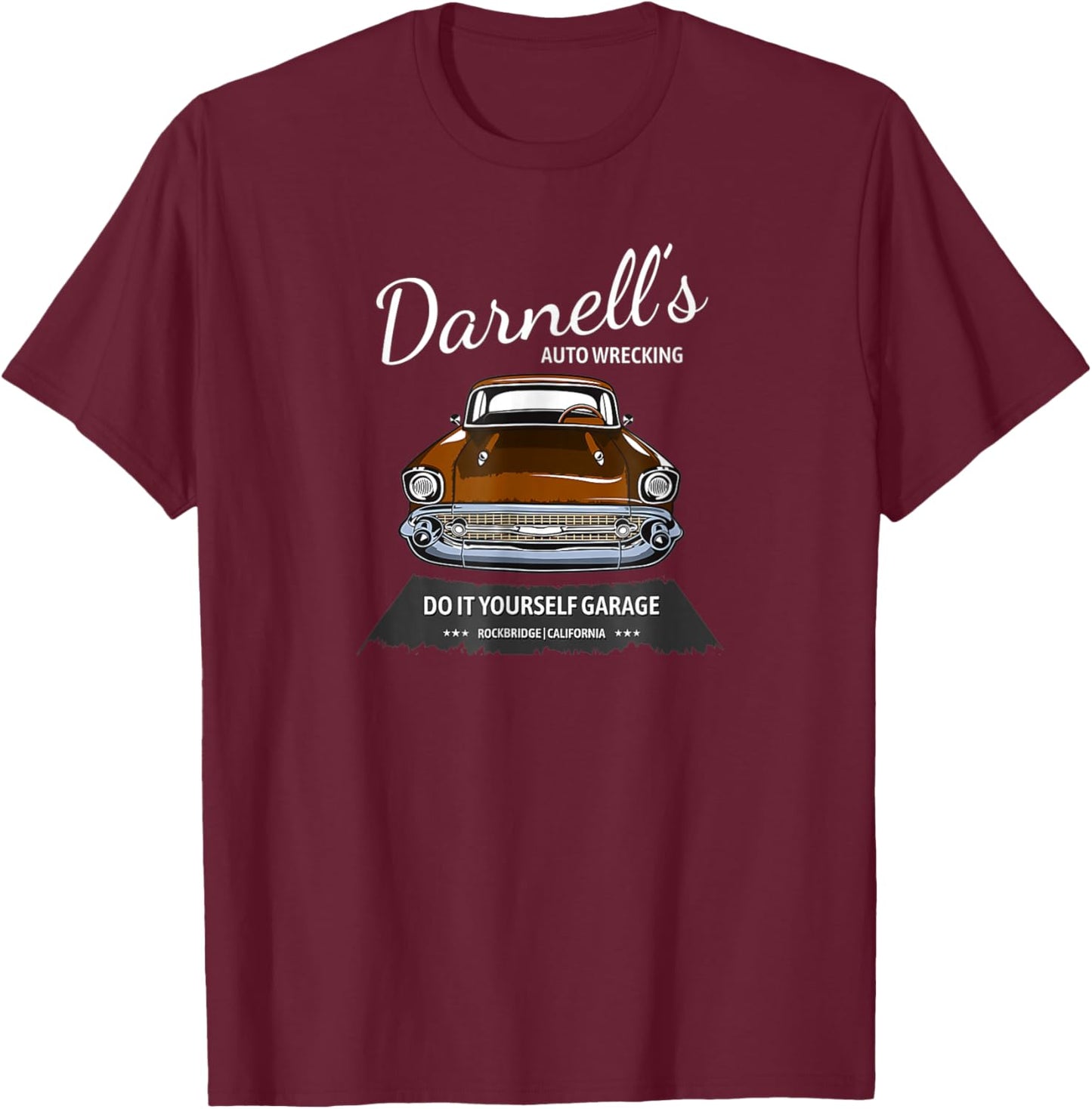 Vintage Darnell’s Auto Wrecking T-Shirt - T-Shirt | Maroon