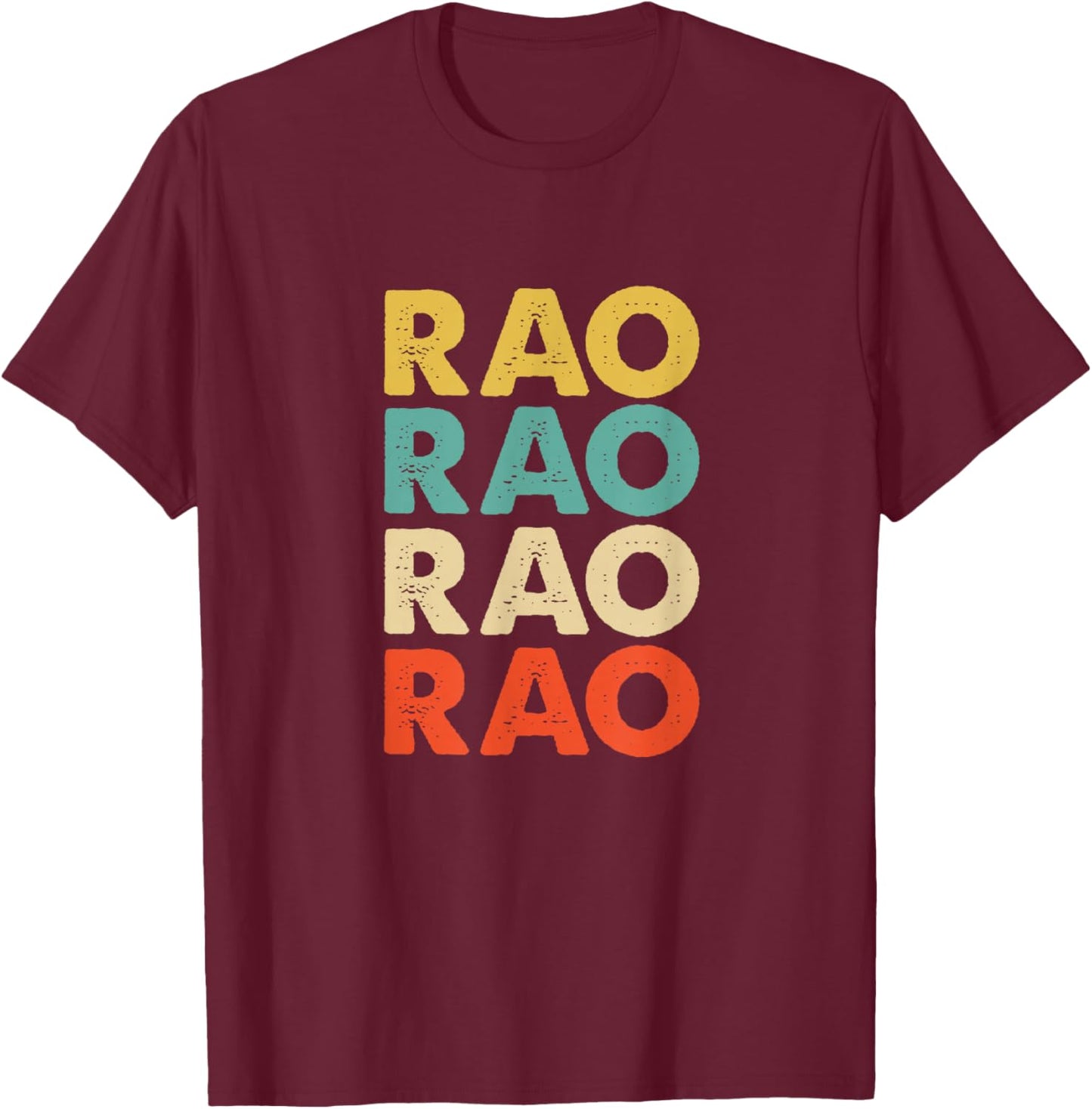Rao Name T-Shirt - T-Shirt | Maroon