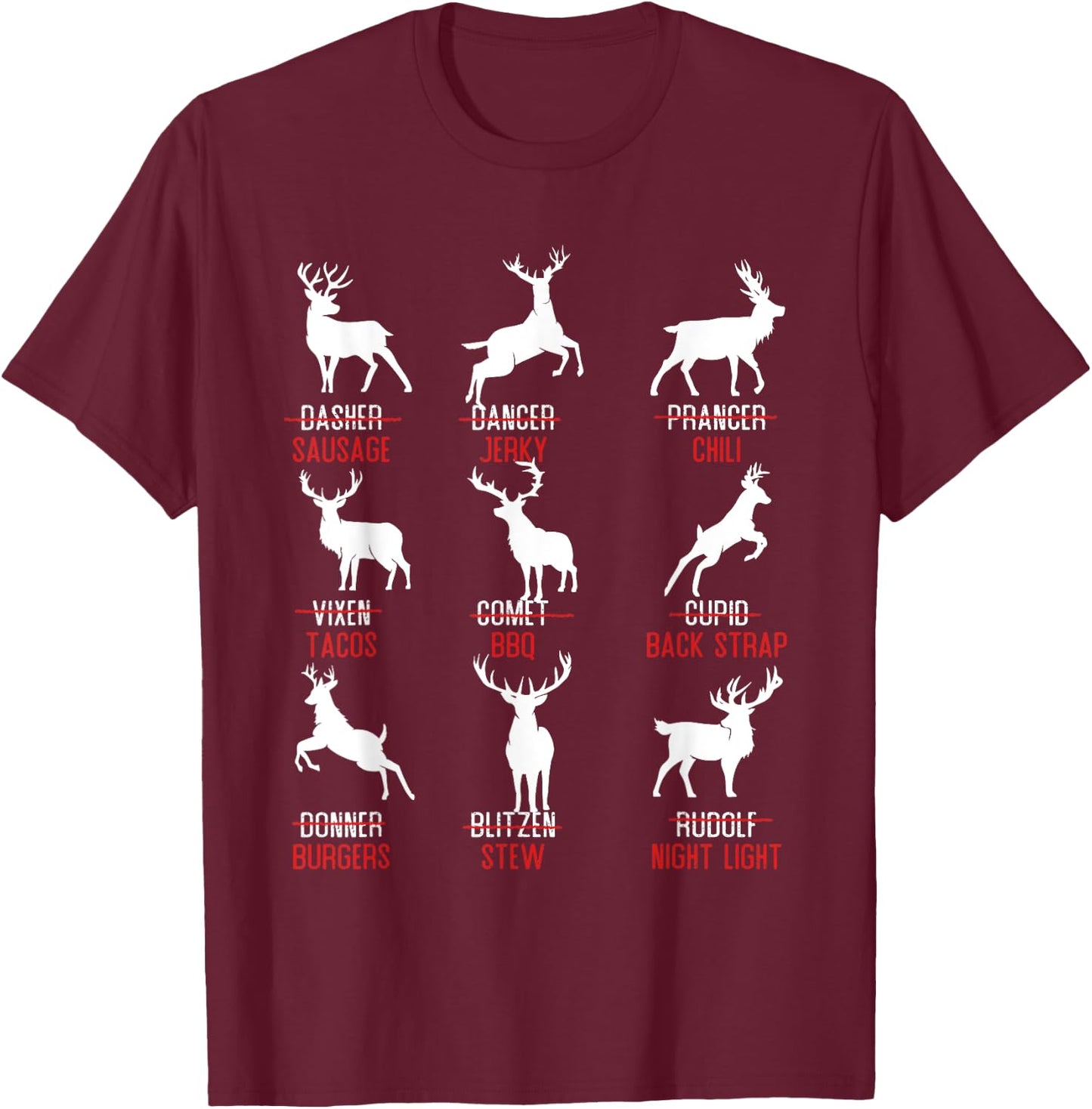 Funny Deer Design - Hunters All Of Santa's Reindeer Classic T-Shirt - T-Shirt | Maroon