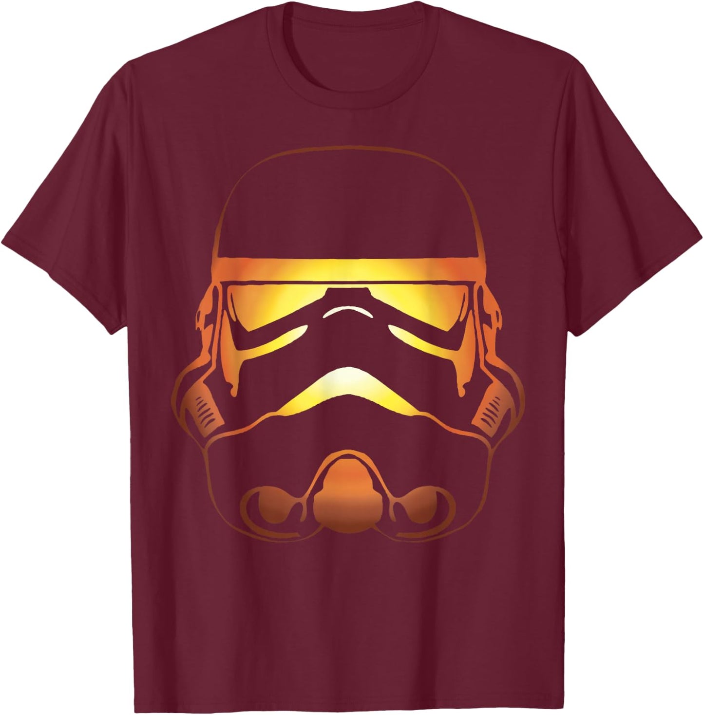 Star Wars Stormtrooper Pumpkin Glow T-Shirt - T-Shirt | Maroon