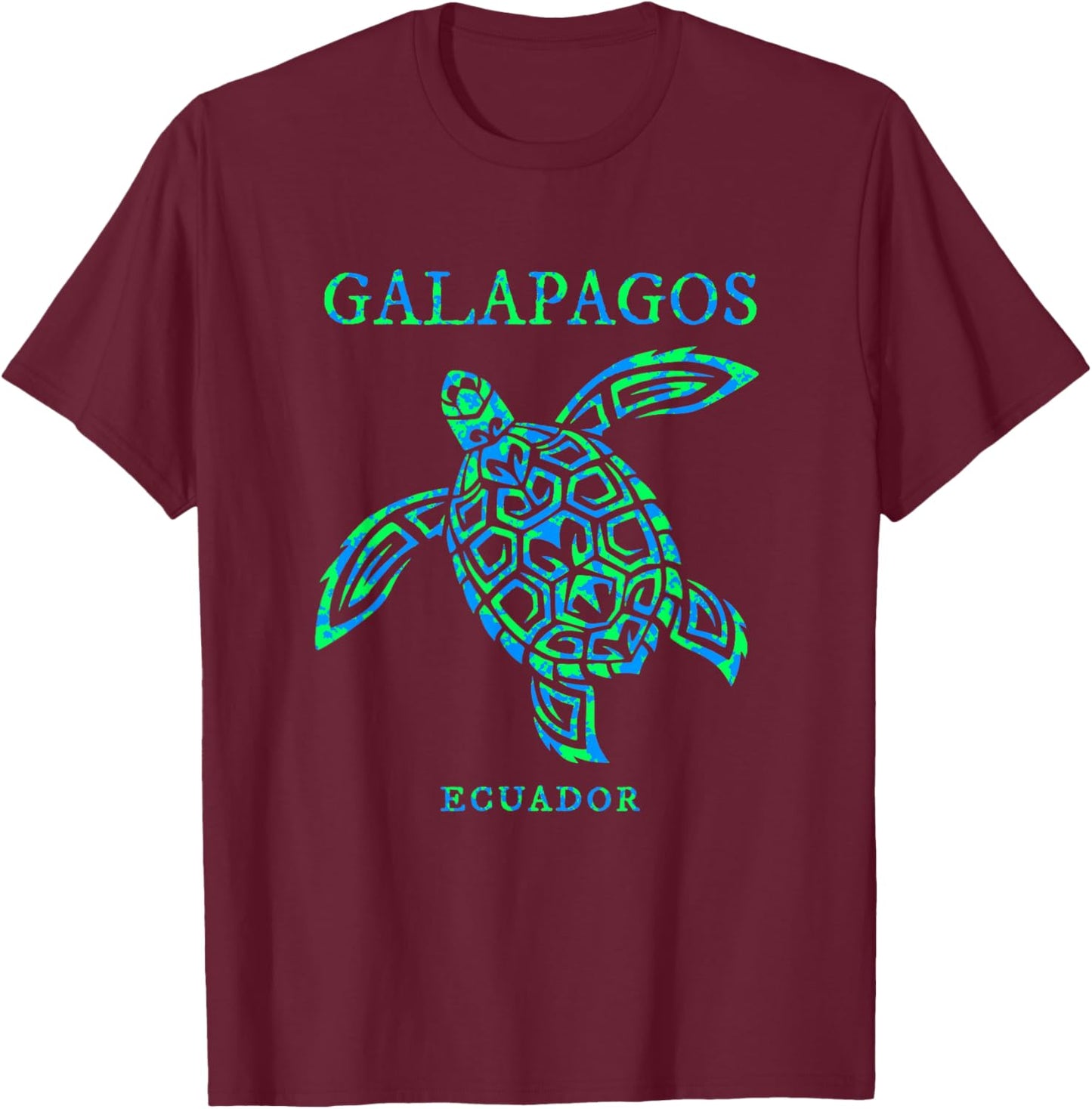Galapagos Ecuador Sea Turtle Vacation Souvenir T-Shirt - T-Shirt | Maroon