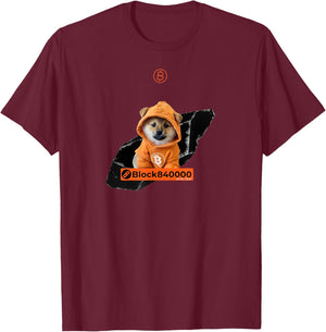 Bitcoin Runes - DOG GO TO THE MOON - #DOG T-Shirt - T-Shirt | Maroon