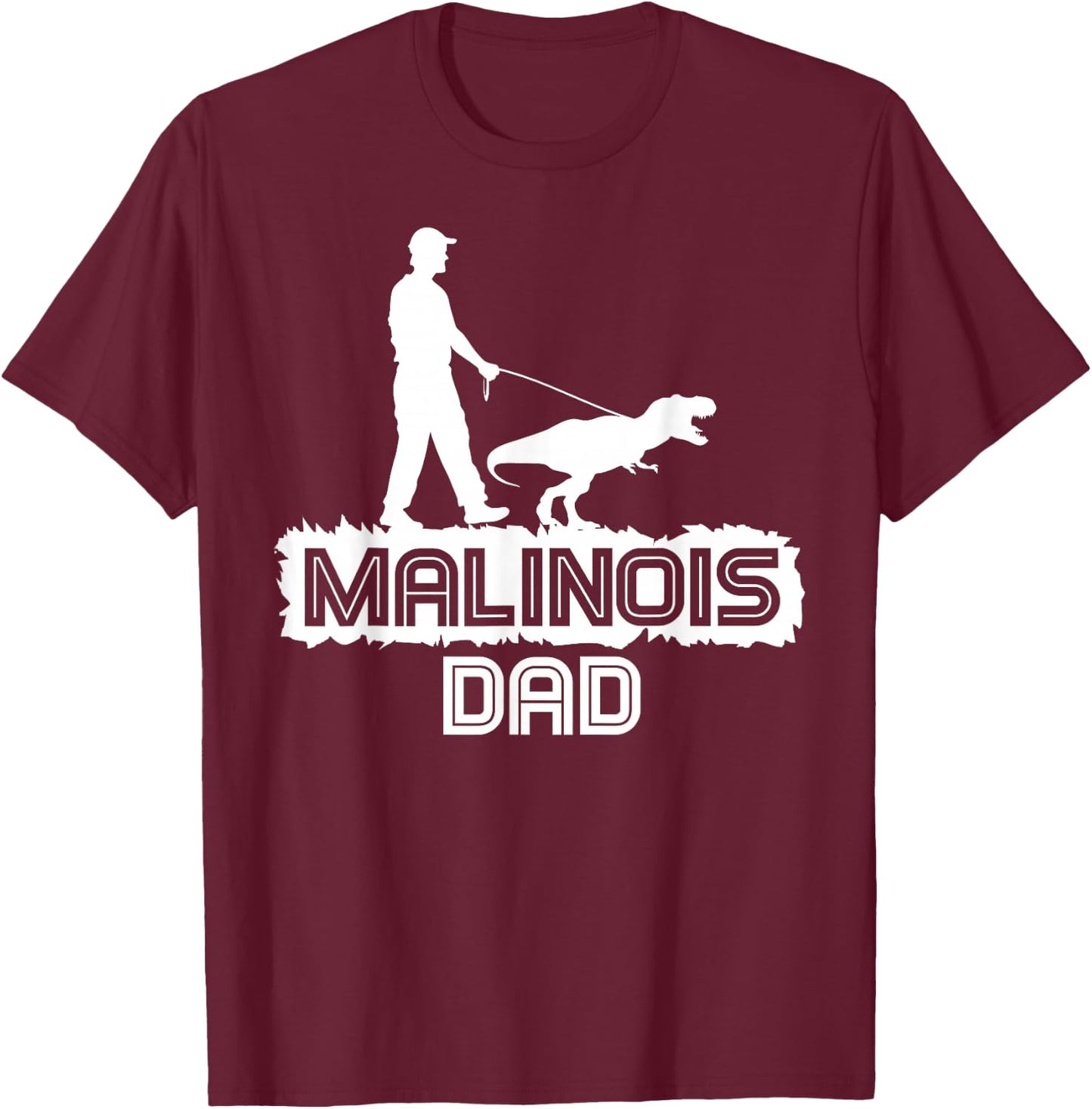 Belgian Malinois Rescue Lovers | Belgian Malinois Dad T-Shirt - T-Shirt | Maroon
