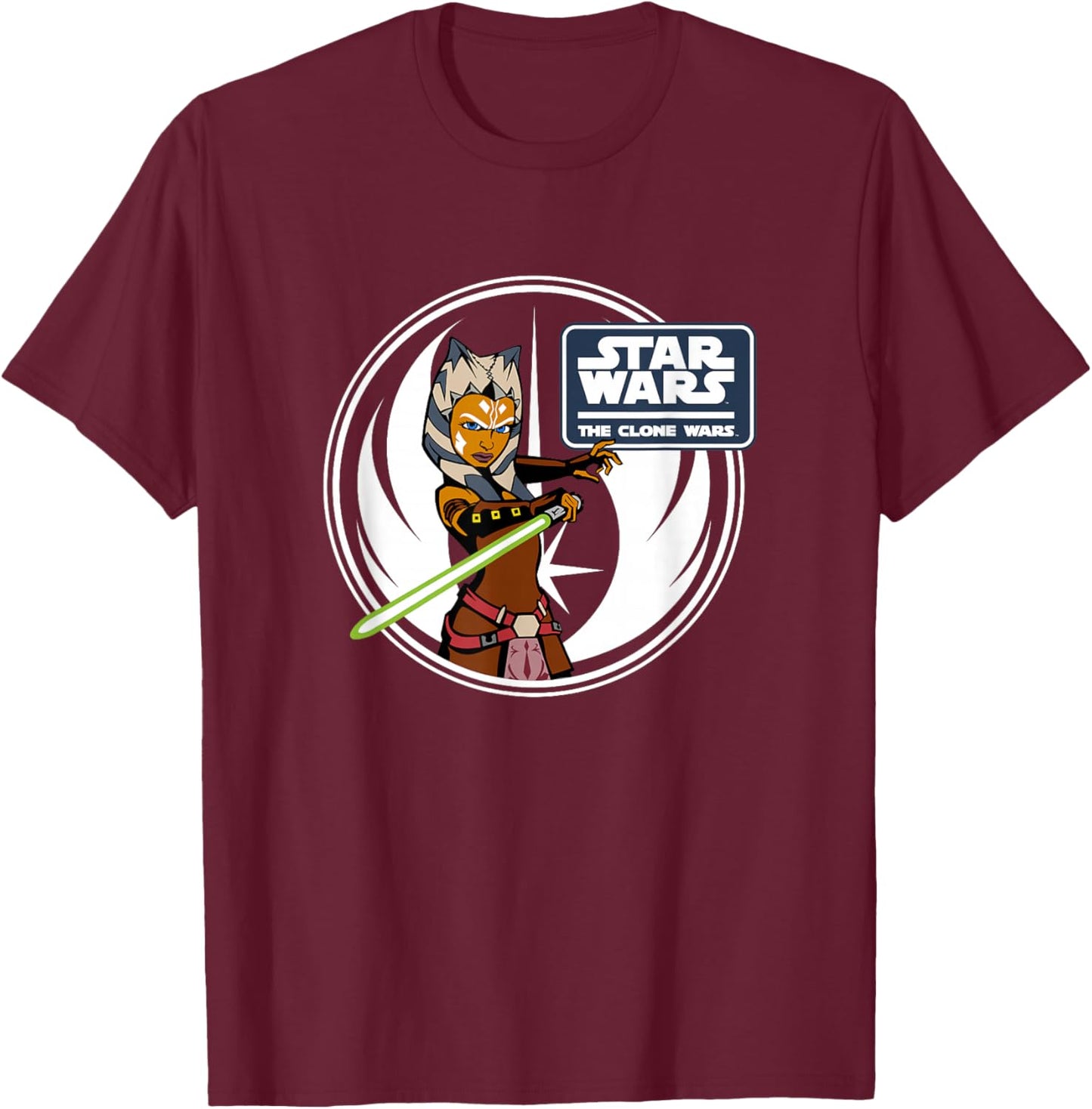 Star Wars: The Clone Wars Ahsoka Tano Jedi Order Portrait T-Shirt - T-Shirt | Maroon
