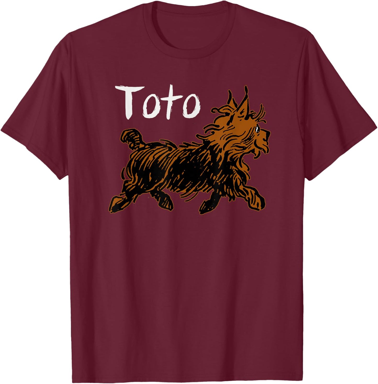Cute Wizard of OZ Dog Shirt Art-Dorothy's Dog Toto Men Women Girls Kids T-Shirt - T-Shirt | Maroon