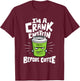 Funny Coffee Frankenstein Halloween - Crankenstein T-Shirt - T-Shirt | Maroon