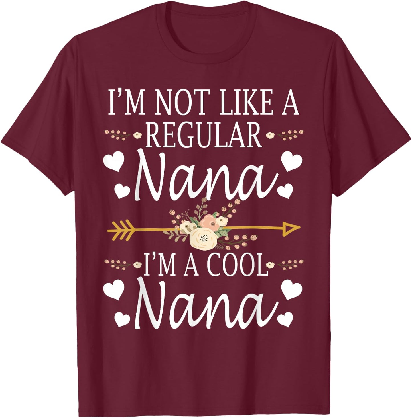 I'm Not Like A Regular Nana I'm A Cool Nana Mother's Day T-Shirt - T-Shirt | Maroon