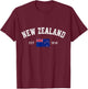 New Zealand Est. 1840 Kiwi Flag Independence Day T-Shirt - T-Shirt | Maroon