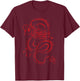 Red Chinese Firedrake Dragon - Dragon Print Art Wear- Dragon , Small, Black T-Shirt - T-Shirt | Maroon