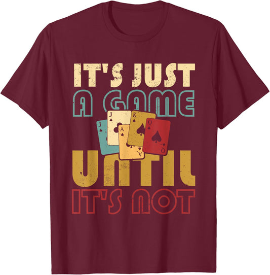 Funny Card Game Playing Euchre Player Gifts Euchre Player Card Game Lover Euchre Playing T-Shirt - T-Shirt | Maroon