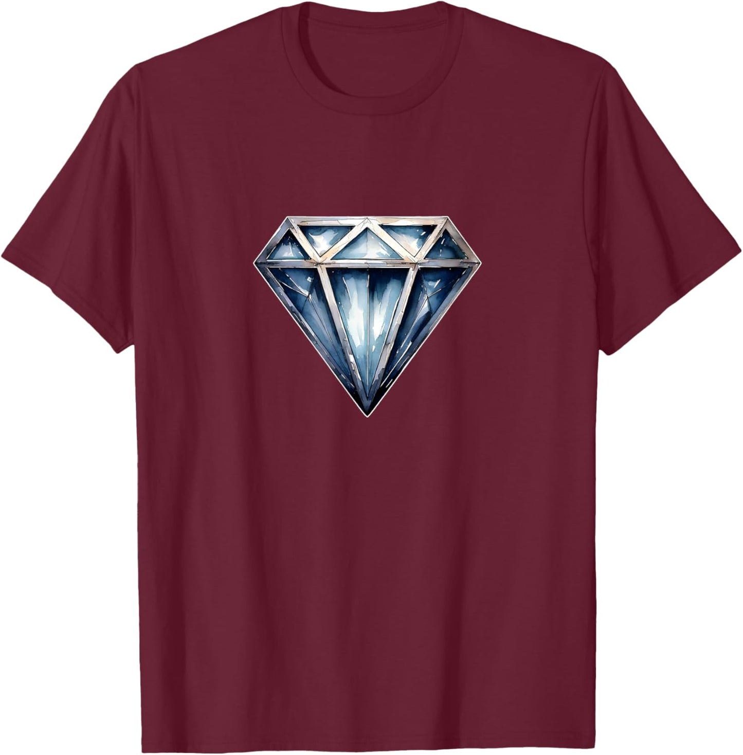 Diamond Black Black Men's Cool Shirts T-Shirt - T-Shirt | Maroon