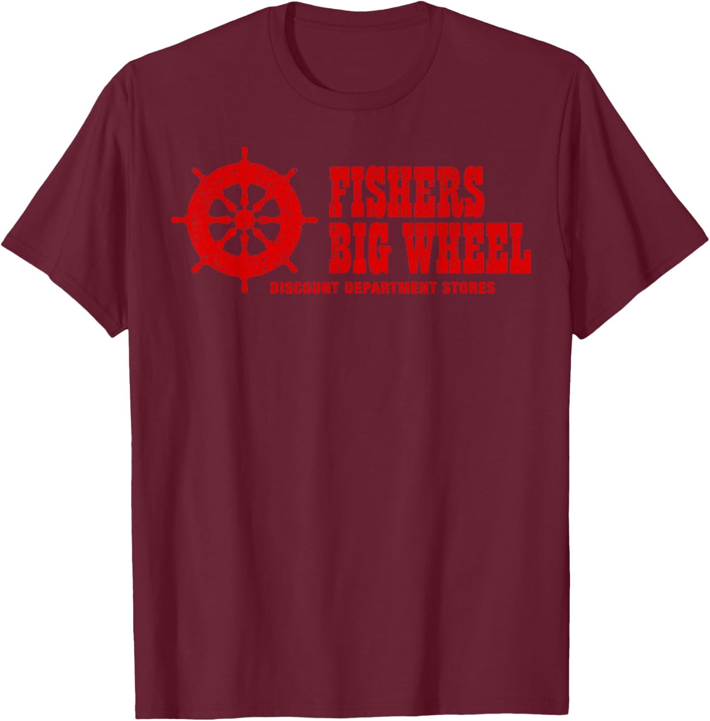 Vintage Distressed Fisher's Big Wheel T-Shirt - T-Shirt | Maroon