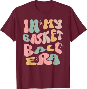 Retro Groovy In My Basketball Era Men Women T-Shirt - T-Shirt | Maroon