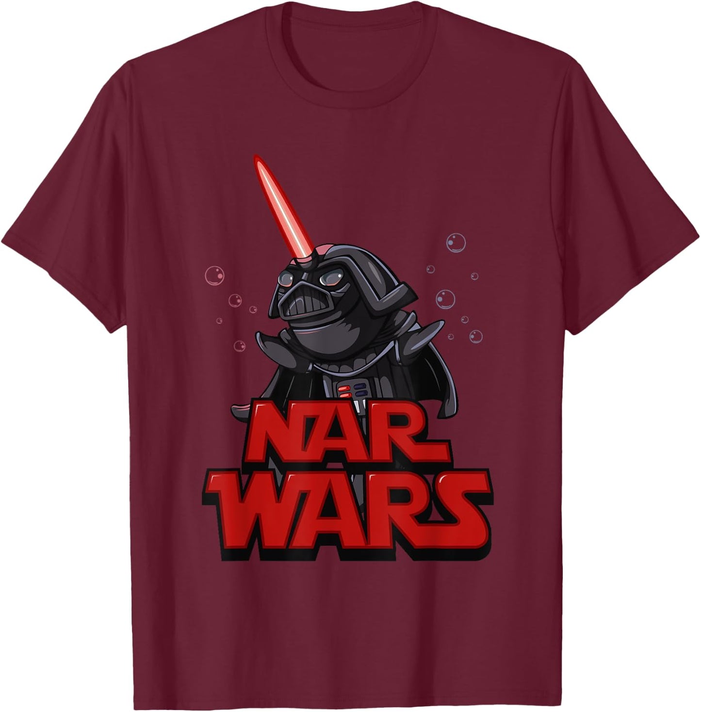 Nar Wars Epic Narwhal Movie Parody Lover Gift T-Shirt - T-Shirt | Maroon