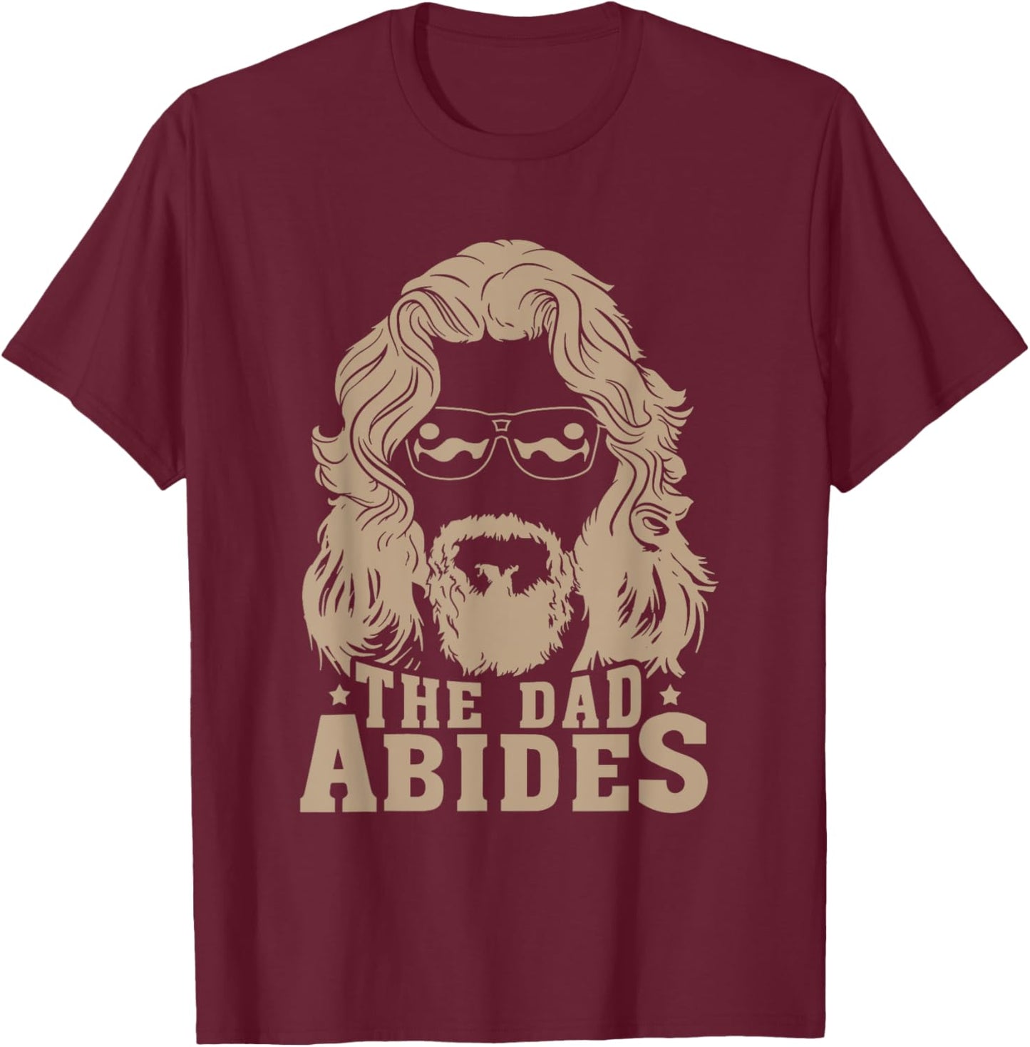 Vintage Retro The Dad Abides Funny Dad Father's Day T-Shirt - T-Shirt | Maroon