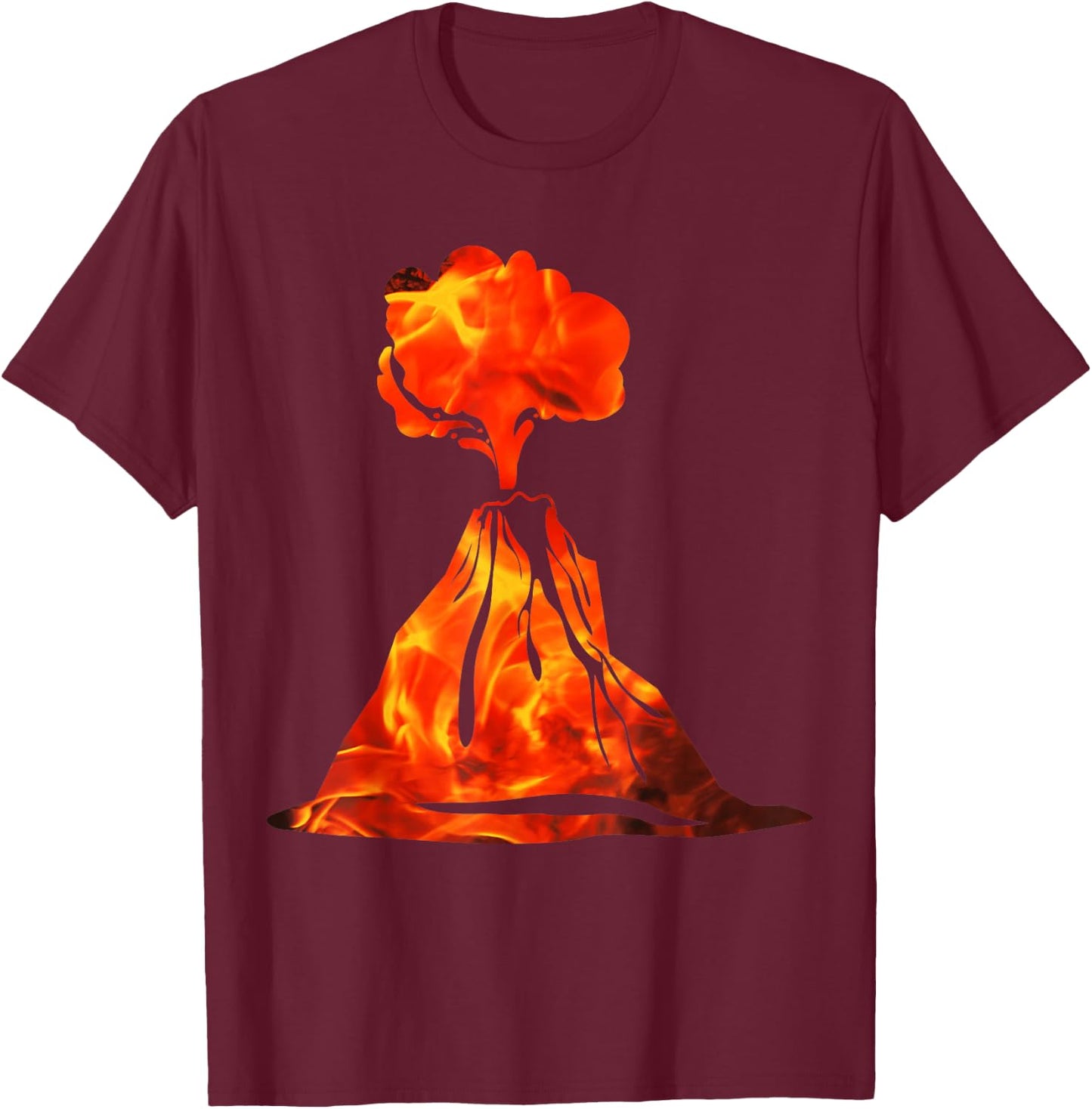 Fire Volcanoes , Volcano Lover Geology T-Shirt - T-Shirt | Maroon