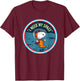 Peanuts Snoopy on the Moon I Need My Space , Blue, S T-Shirt - T-Shirt | Maroon