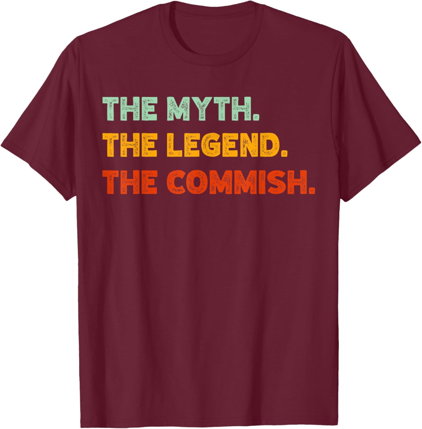 Fantasy Football Support Funny Commish Fantasy Football Commissioner - Black, Men's, Short Sleeve, Small T-Shirt - T-Shirt | Maroon