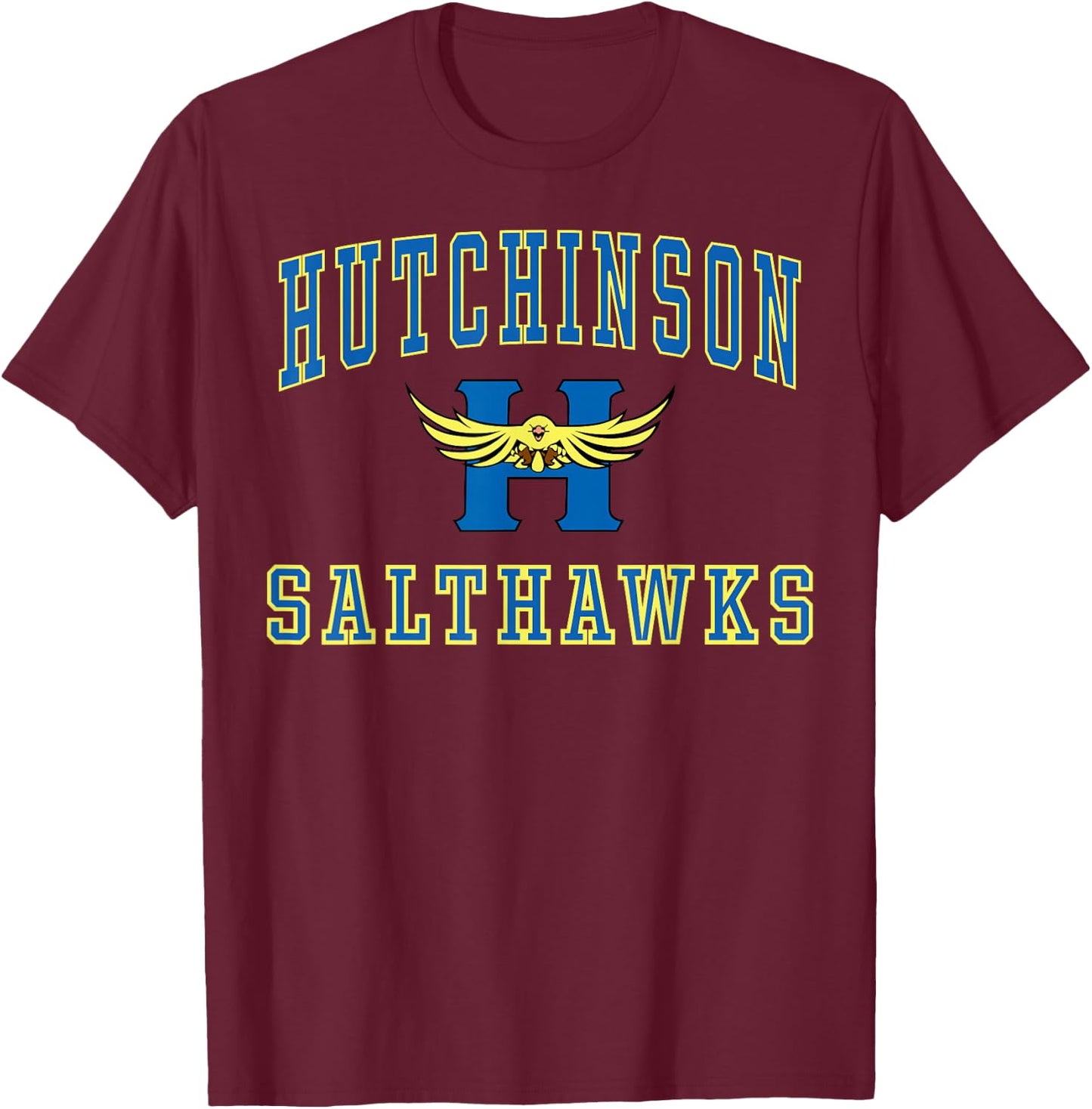 Hutchinson High School Salthawks C1 T-Shirt - T-Shirt | Maroon